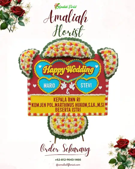 Papan Bunga Pernikahan Aweh